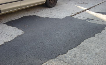 EZ Street Premium Cold Asphalt Works in Water