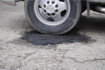EZ Street Premium Cold Asphalt Works in Water